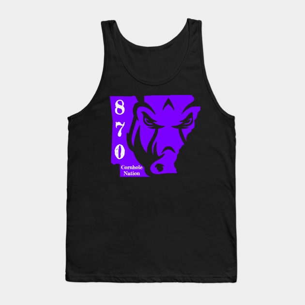 870 Hog Purple Tank Top by 870 Cornhole Nation